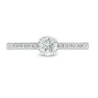 0.37 CT. T.W. Diamond Framed Setting Engagement Ring in 10K White Gold|Peoples Jewellers