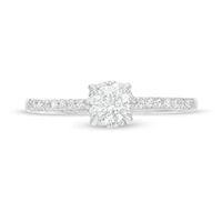 0.37 CT. T.W. Diamond Hidden Frame Engagement Ring in 10K White Gold|Peoples Jewellers