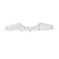 0.10 CT. T.W. Diamond Contour Wedding Band in 14K White Gold|Peoples Jewellers