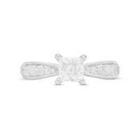 1.00 CT. T.W. Princess-Cut Diamond Engagement Ring in 14K White Gold|Peoples Jewellers