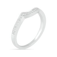 Oval White Lab-Created Sapphire Bypass Bridal Set in Sterling Silver|Peoples Jewellers