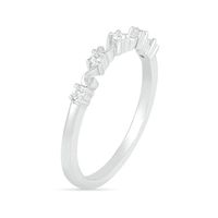 Pear-Shaped Lab-Created White Sapphire Ornate Frame Vintage-Style Bridal Set in Sterling Silver|Peoples Jewellers