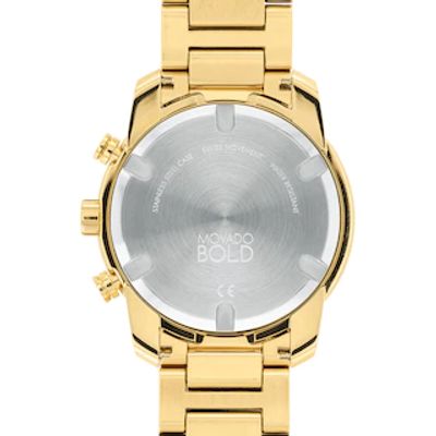 Men's Movado Bold® Verso Gold-Tone IP Chronograph Watch with Gold-Tone Dial (Model: 3600741)|Peoples Jewellers