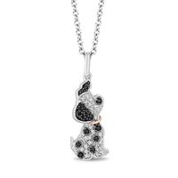 Disney Treasures 101 Dalmatians 0.145 CT. T.W. Black and White Diamond Lucky Pendant in Sterling Silver|Peoples Jewellers