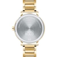 Ladies' Movado Bold® Evolution Crystal Accent Gold-Tone IP Watch with Gold-Tone Dial (Model: 3600705)|Peoples Jewellers