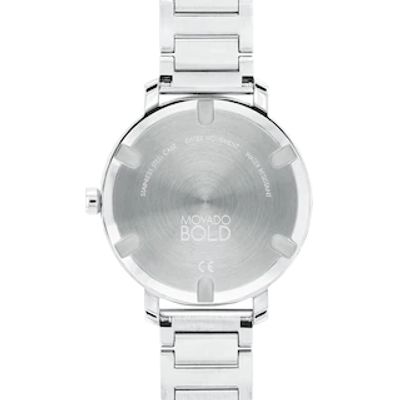 Ladies' Movado Bold® Evolution Crystal Accent Watch with Silver-Tone Dial (Model: 3600732)|Peoples Jewellers
