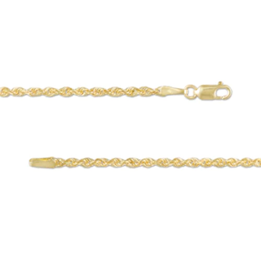 2.4mm Glitter Rope Chain Necklace in Solid 14K Gold - 20"|Peoples Jewellers