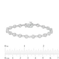 3.00 CT. T.W. Composite Diamond Alternating Bracelet in 10K White Gold - 7.25"|Peoples Jewellers