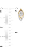 0.20 CT. T.W. Composite Diamond Interlocking Flames Stud Earrings in 10K Gold|Peoples Jewellers