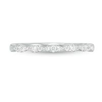 0.12 CT. T.W. Diamond Vintage-Style Scallop Edge Anniversary Band in 10K Gold|Peoples Jewellers