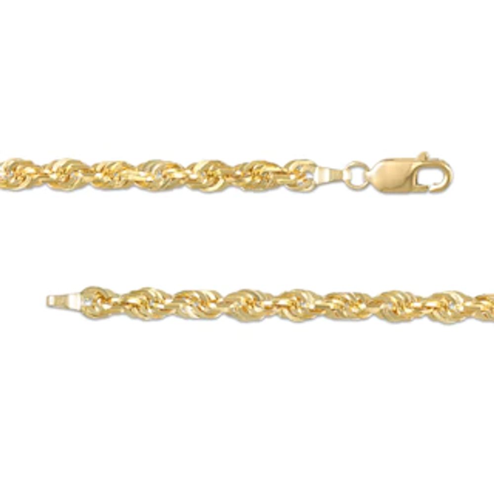 4.4mm Glitter Rope Chain Necklace in Solid 14K Gold - 26"|Peoples Jewellers