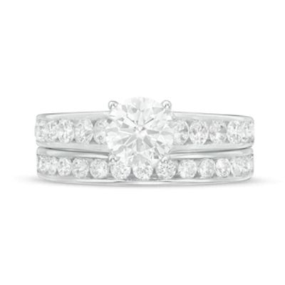 CT. T.W. Certified Lab-Created Diamond Bridal Set in 14K Gold (F/SI2)|Peoples Jewellers