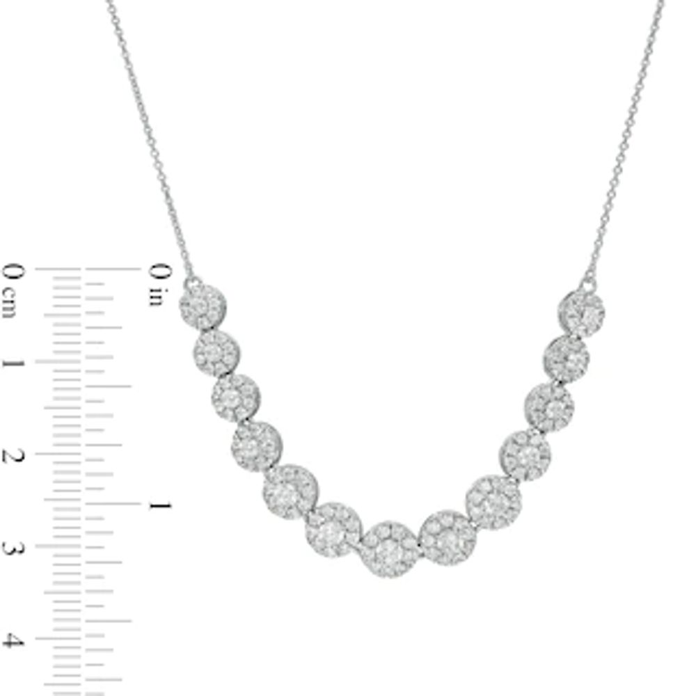 1.50 CT. T.W. Certified Lab-Created Diamond Frame Necklace in 14K White Gold (F/SI2)|Peoples Jewellers