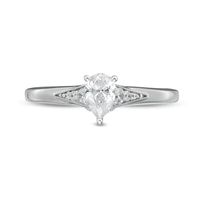 Peoples Private Collection 0.50 CT. T.W. Certified Pear-Shaped Diamond Engagement Ring in 14K White Gold (F/SI2)|Peoples Jewellers