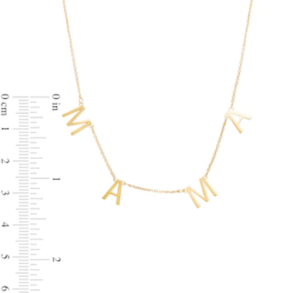 "MAMA" Station Necklace in 10K Gold|Peoples Jewellers