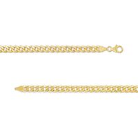 Men's 5.6mm Diamond-Cut Cuban Curb Chain Necklace in Hollow 14K Gold - 22"|Peoples Jewellers