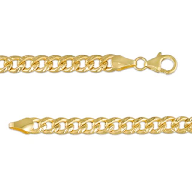 Peoples Men's 7.8mm Curb Chain Bracelet in 10K Gold - 8.5