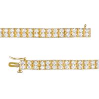 Men's 7.00 CT. T.W. Diamond Double Row Bracelet in 10K Gold - 8.5"|Peoples Jewellers