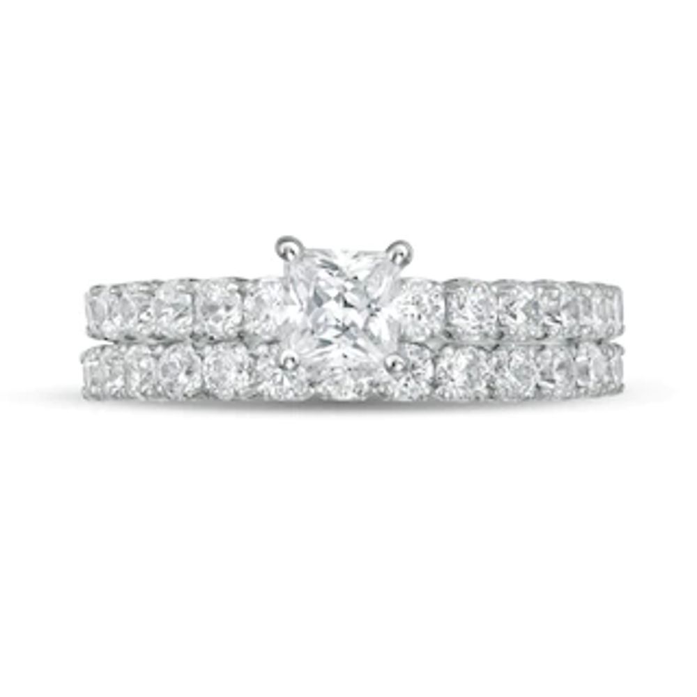 1.50 CT. T.W. Princess-Cut Diamond Bridal Set in 14K White Gold (I/I2)|Peoples Jewellers