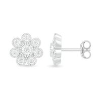 0.085 CT. T.W. Composite Diamond Flower Stud Earrings in 10K Gold|Peoples Jewellers