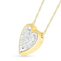 0.085 CT. T.W. Composite Diamond Heart Necklace in 10K Gold|Peoples Jewellers