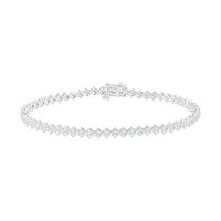 1.58 CT. T.W. Diamond Bracelet in 10K White Gold – 7.25"|Peoples Jewellers