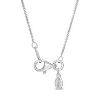 Peoples Private Collection 0.25 CT. T.W. Diamond Curved Bar Necklace in 10K White Gold|Peoples Jewellers