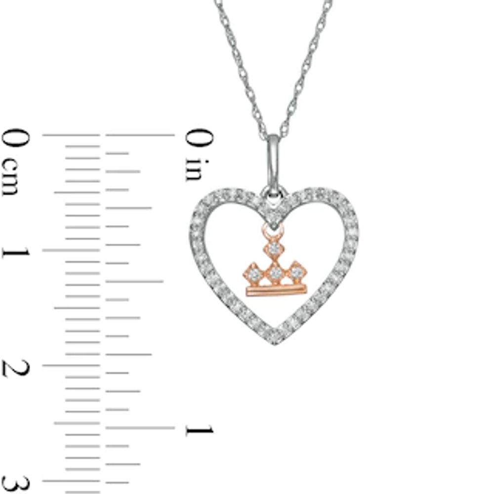 Peoples Private Collection 0.15 CT. T.W. Diamond Heart Pendant in 10K Two-Tone Gold|Peoples Jewellers