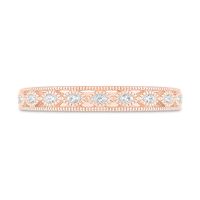 0.95 CT. T.W. Diamond Scallop Edge Frame Vintage-Style Bridal Set in 10K Rose Gold|Peoples Jewellers