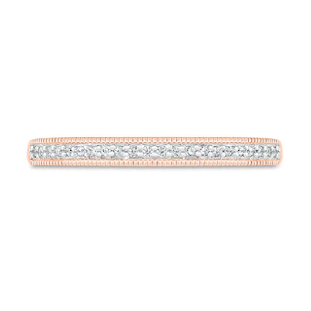 0.69 CT. T.W. Princess-Cut Diamond Double Cushion Frame Vintage-Style Bridal Set in 10K Rose Gold|Peoples Jewellers