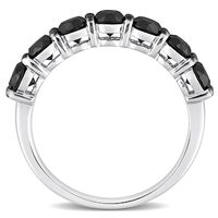 1.75 CT. T.W. Black Enhanced Diamond Seven Stone Anniversary Band in 10K White Gold|Peoples Jewellers