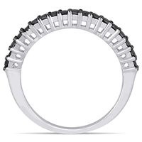 0.18 CT. T.W. Black Enhanced Diamond Anniversary Band in 10K White Gold|Peoples Jewellers