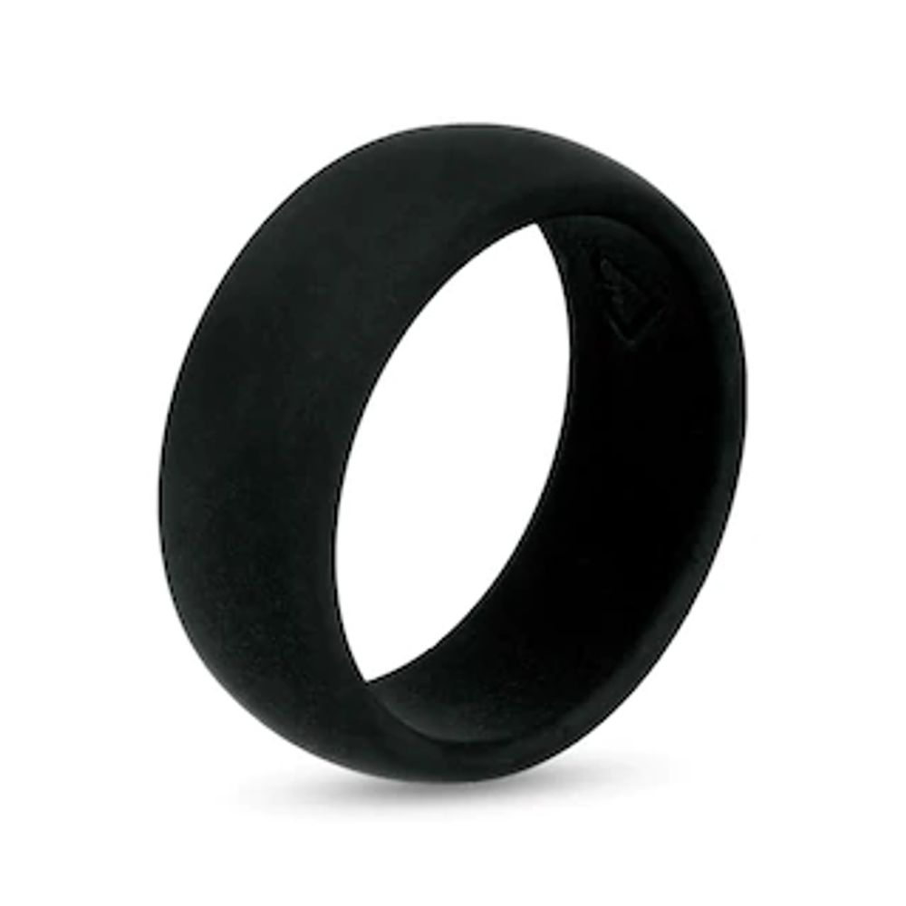 Men's 6.0mm Comfort-Fit Wedding Band in Black Silicone|Peoples Jewellers