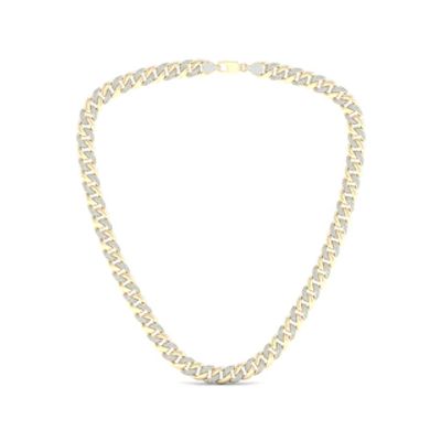 Men's 2.00 CT. T.W. Diamond Cuban Curb Chain Necklace in 10K Gold - 22"|Peoples Jewellers