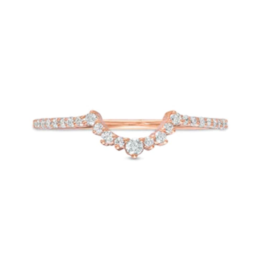 0.145 CT. T.W. Diamond Contour Anniversary Band in 10K Rose Gold|Peoples Jewellers