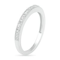 0.085 CT. T.W. Baguette and Round Diamond Vintage-Style Anniversary Band in 10K Gold|Peoples Jewellers