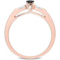 0.24 CT. T.W. Black Enhanced and White Diamond Promise Ring in 10K Rose Gold|Peoples Jewellers