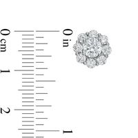 CT. T.W. Diamond Flower Frame Stud Earrings in 10K White Gold|Peoples Jewellers