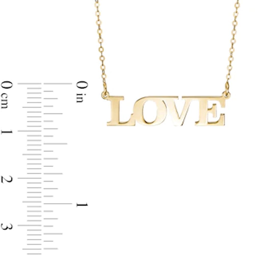 "LOVE" Necklace in 10K Gold|Peoples Jewellers