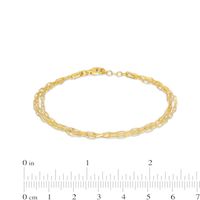 1.7mm Triple Strand Forzatina Cable Chain Bracelet in Solid 10K Gold – 7.25"|Peoples Jewellers