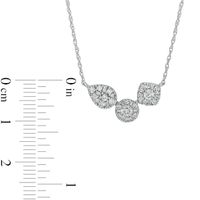 0.50 CT. T.W. Composite Multi-Shape Diamond Necklace in Sterling Silver|Peoples Jewellers