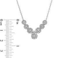 1.00 CT. T.W. Composite Pear-Shaped Diamond Necklace in 10K White Gold|Peoples Jewellers