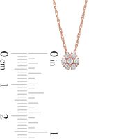 0.20 CT. T.W. Composite Diamond Flower Pendant in 10K Rose Gold|Peoples Jewellers