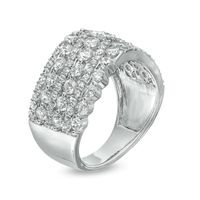 1.95 CT. T.W. Diamond Multi-Row Wave Anniversary Band in 10K Gold|Peoples Jewellers