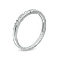 0.29 CT. T.W. Diamond Nine Stone Anniversary Band in Sterling Silver|Peoples Jewellers