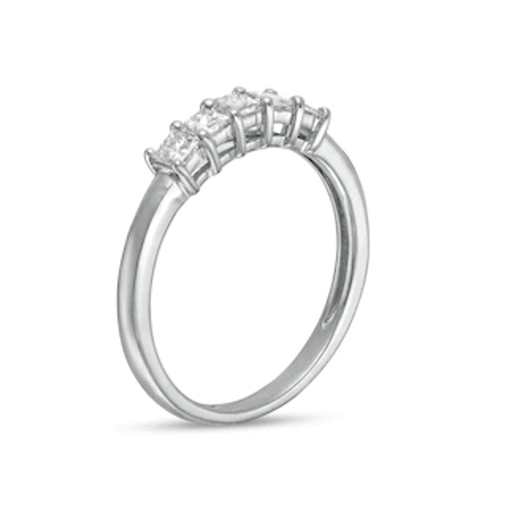 0.45 CT. T.W. Princess-Cut Diamond Five Stone Anniversary Band in 10K Gold|Peoples Jewellers