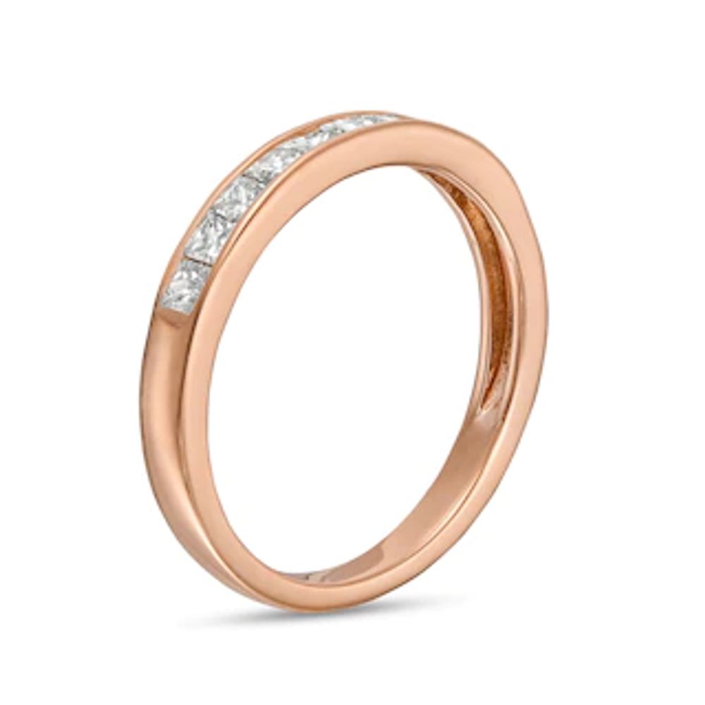 0.45 CT. T.W. Princess-Cut Diamond Ten Stone Anniversary Band in 10K Rose Gold|Peoples Jewellers