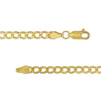 3.5mm Curb Chain Necklace in Hollow 10K Gold|Peoples Jewellers