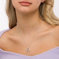 0.04 CT. T.W. Diamond Heart Pendant in Sterling Silver|Peoples Jewellers