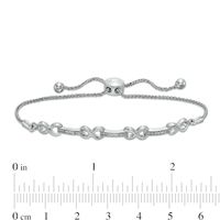 Diamond Accent Alternating Bolo Bracelet in Sterling Silver – 9.5"|Peoples Jewellers